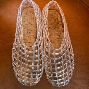Free People Clear Mesh Sandals Size 8